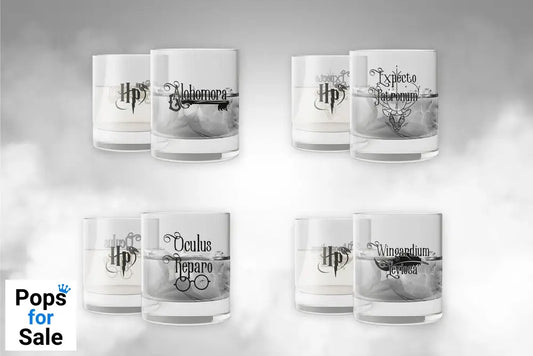 Harry Potter Crystal Glasses 4-Pack Spells