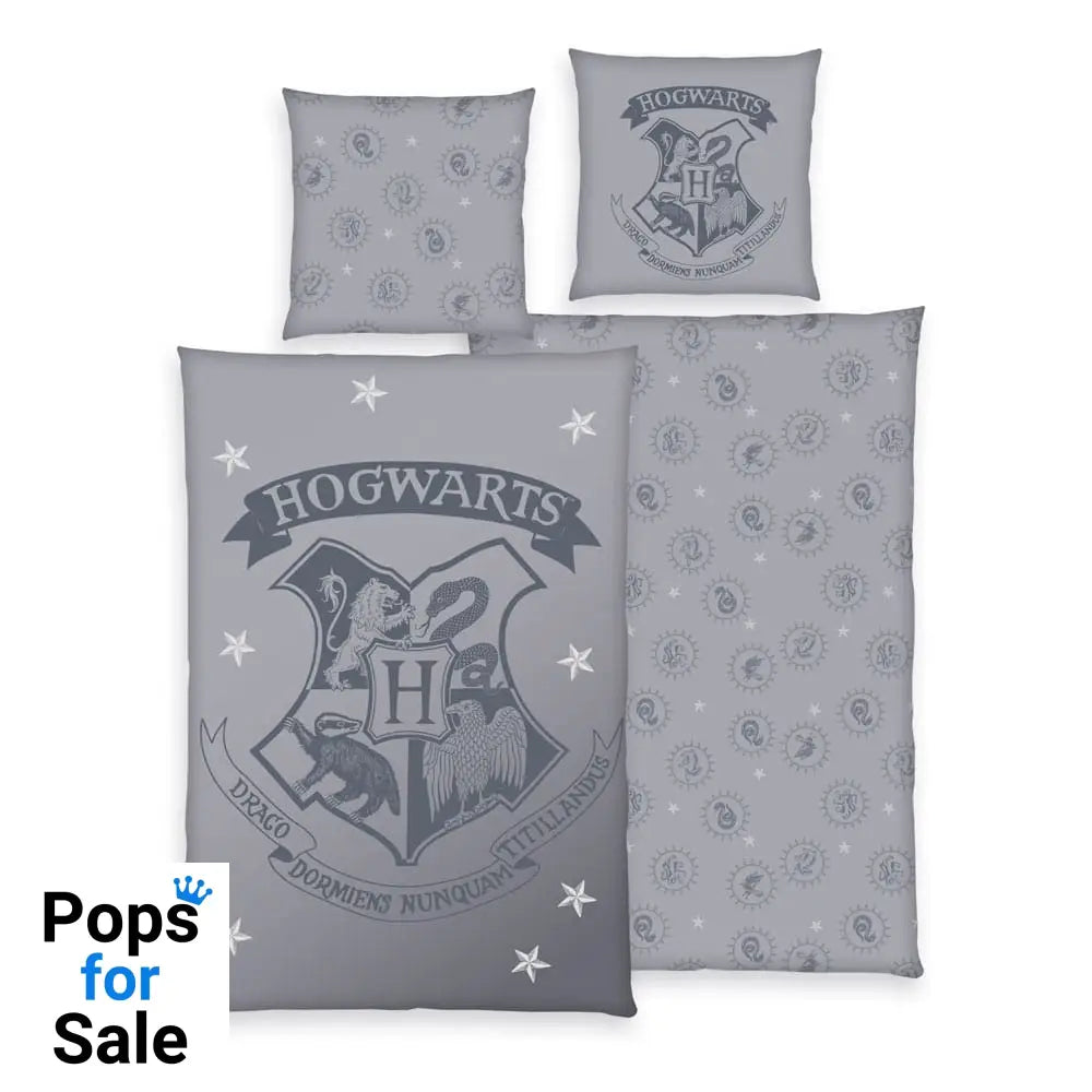 Harry Potter Duvet Set Grey 135 x 200 cm / 80 x 80 cm Blankets & Duvets