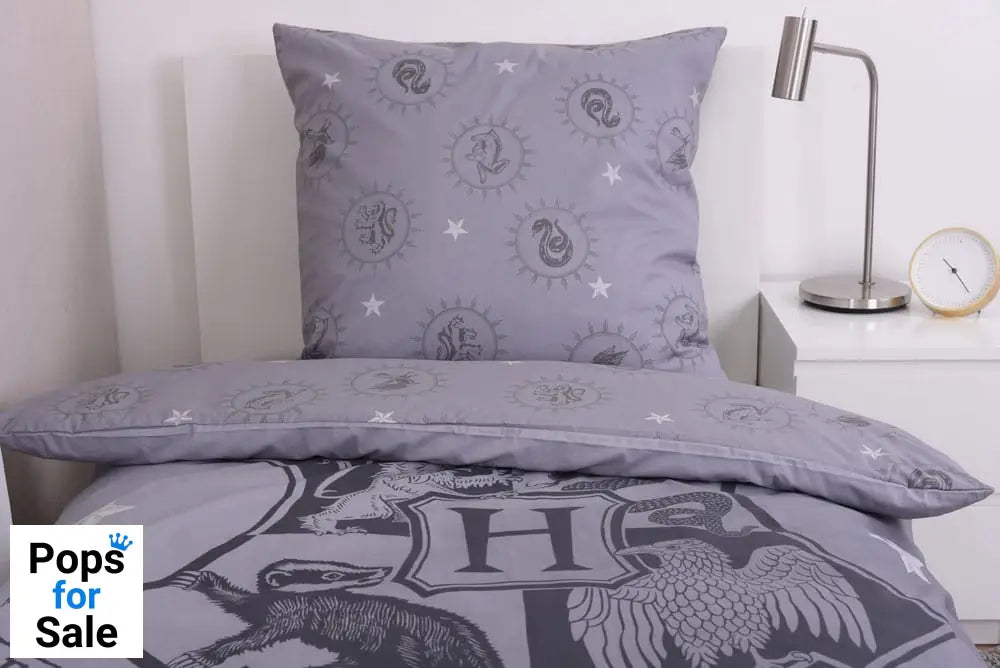 Harry Potter Duvet Set Grey 135 x 200 cm / 80 x 80 cm