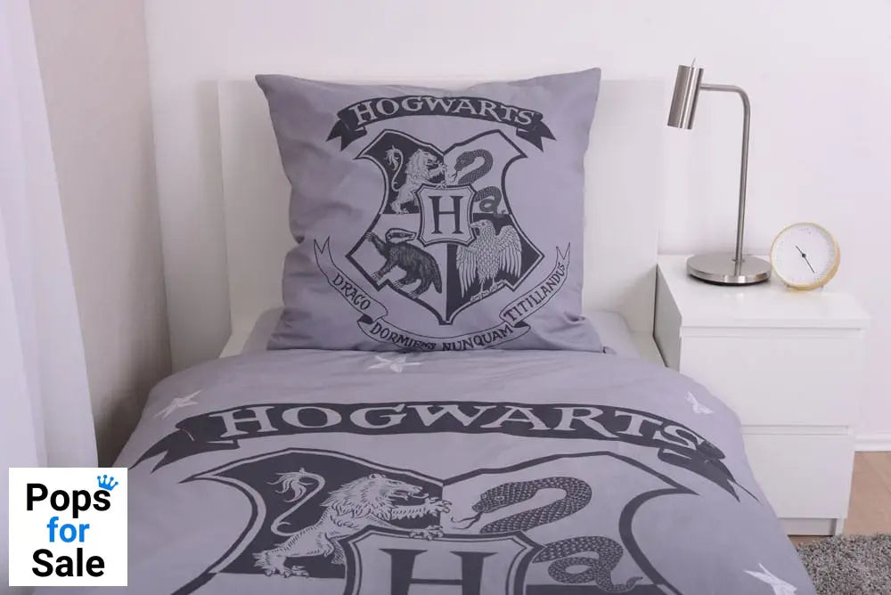Harry Potter Duvet Set Grey 135 x 200 cm / 80 x 80 cm