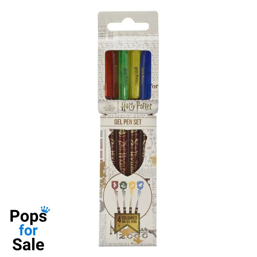 Harry Potter Gel Pens 4-Pack Colourful Crest