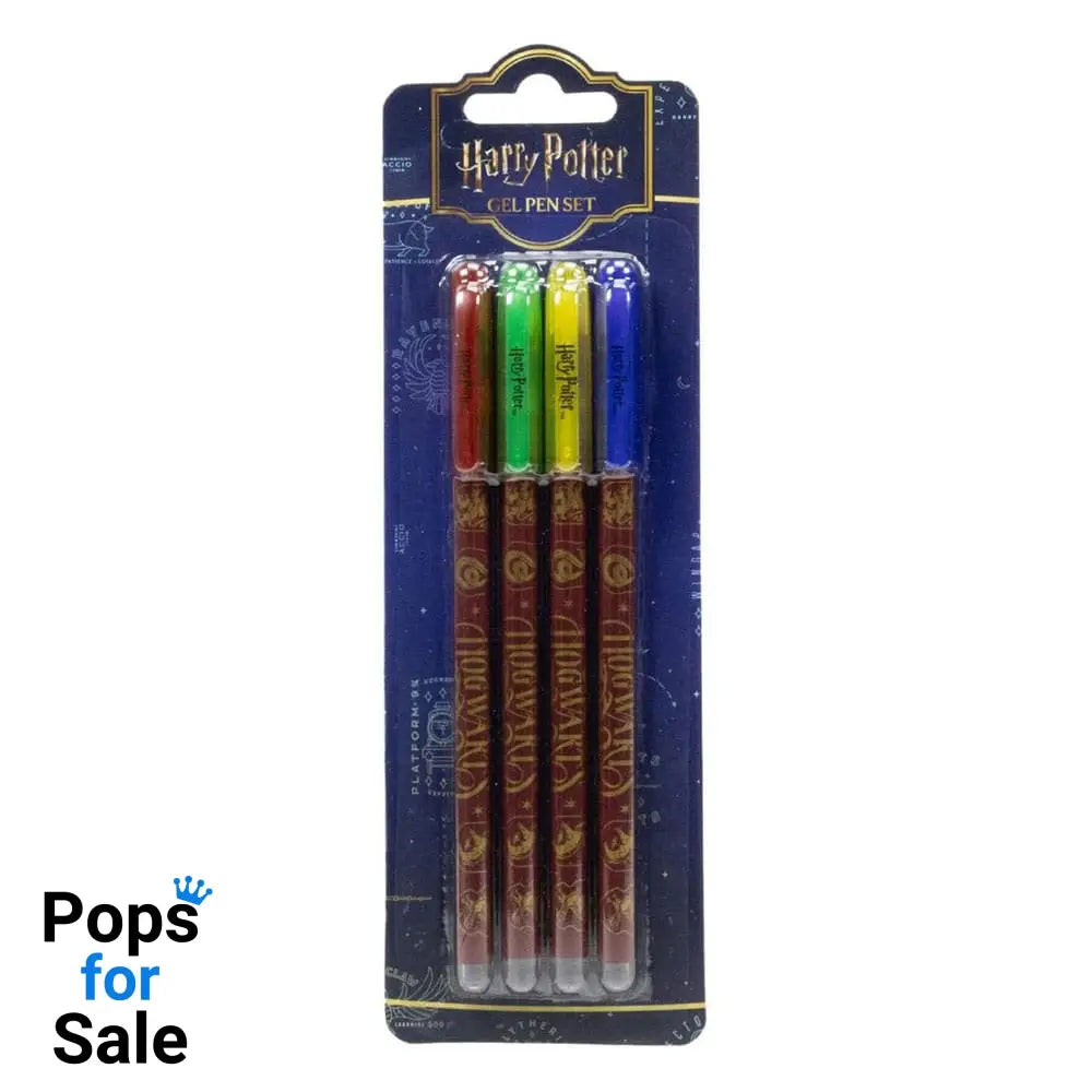 Harry Potter Gel Pens 4-Pack Colourful Crest Stationery