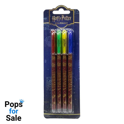 Harry Potter Gel Pens 4-Pack Colourful Crest Stationery