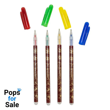 Harry Potter Gel Pens 4-Pack Colourful Crest