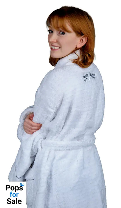Harry Potter: Hedwig Ladies Sparkly Fleece Hoodless Robe