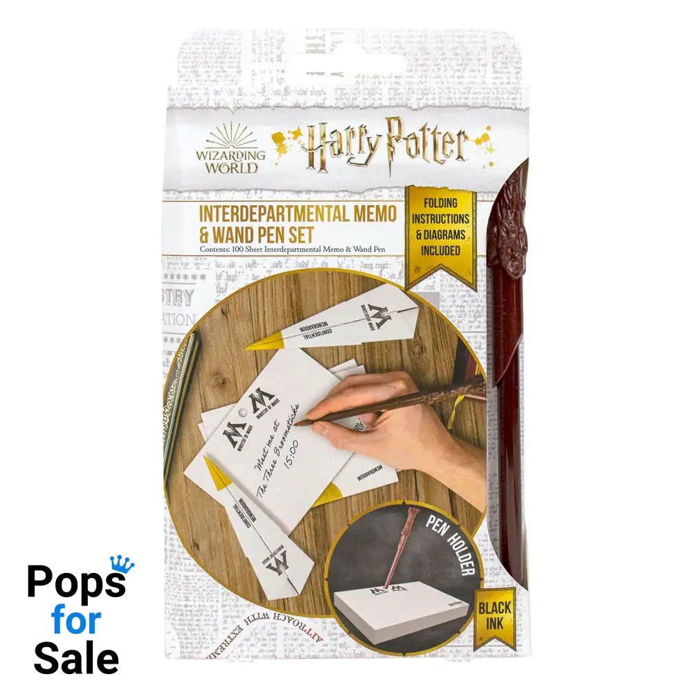 Harry Potter Interdepartmental Memo with Wand Pen Set Hogwarts