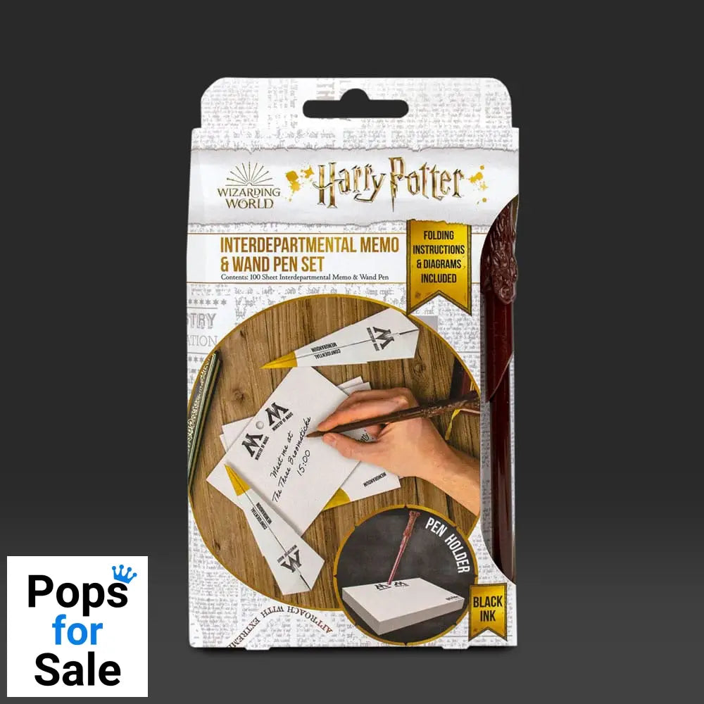 Harry Potter Interdepartmental Memo with Wand Pen Set Hogwarts