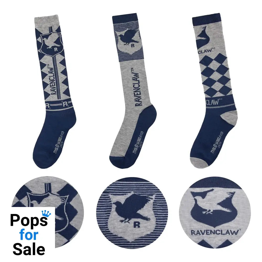 Harry Potter Knee-high socks 3-Pack Ravenclaw