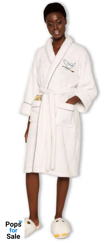 Harry Potter Ladies Fleece Bathrobe Hedwig Pyjamas