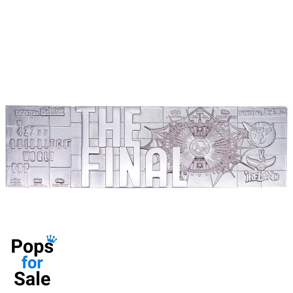 Harry Potter Limited Edition.999 Silver Plated Replica Quidditch World Cup Ticket Ticket