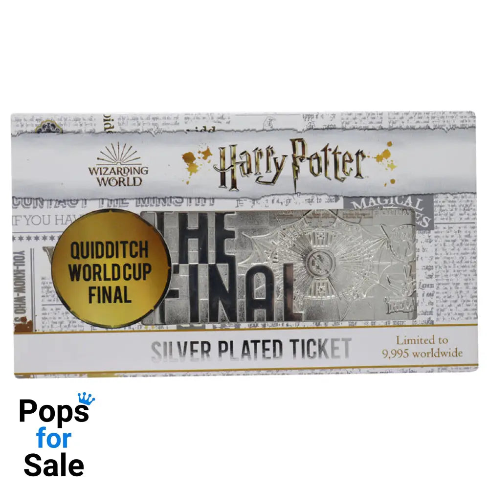 Harry Potter Limited Edition.999 Silver Plated Replica Quidditch World Cup Ticket Ticket