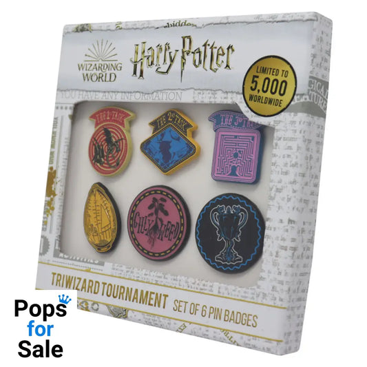 Harry Potter Limited Edition Set of 6 Triwizard Tournament Pin Badges 6 Pack of Pins
