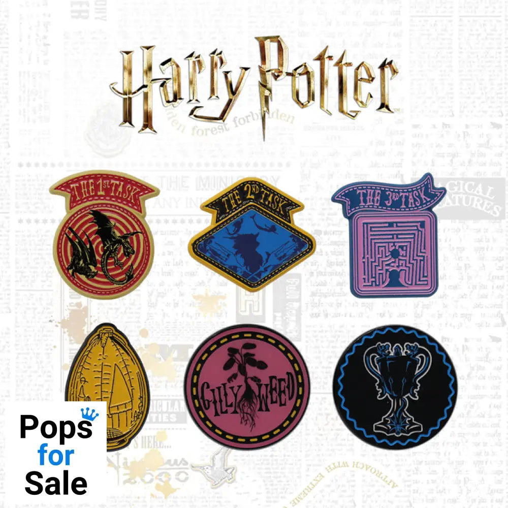 Harry Potter Limited Edition Set of 6 Triwizard Tournament Pin Badges 6 Pack of Pins