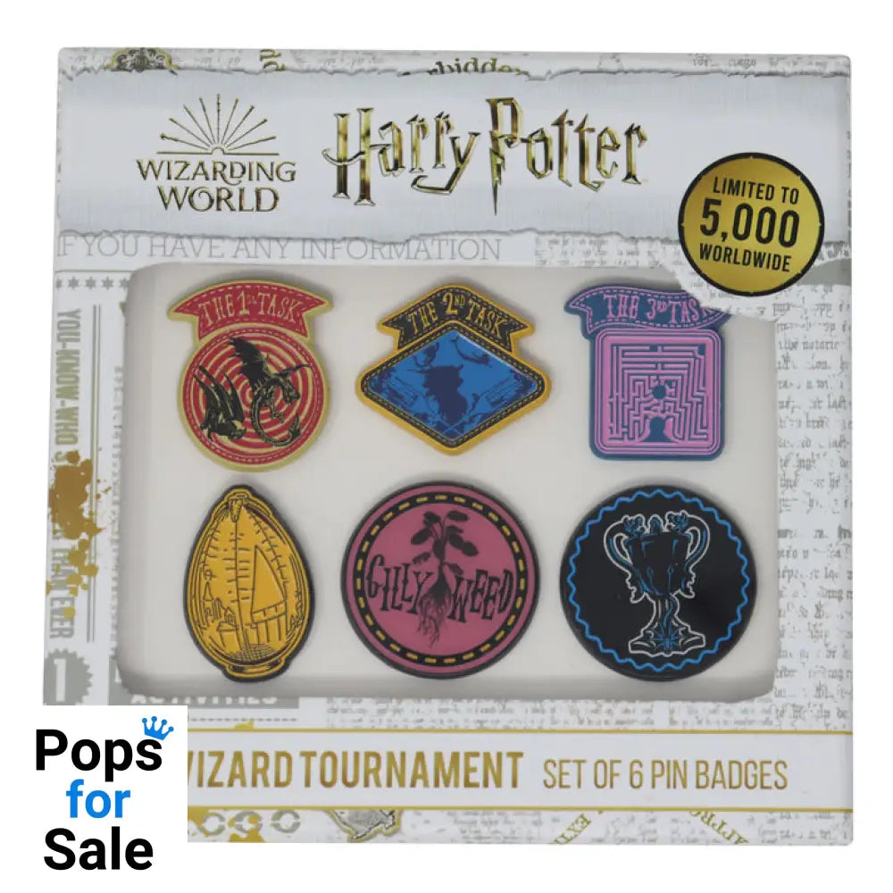 Harry Potter Limited Edition Set of 6 Triwizard Tournament Pin Badges 6 Pack of Pins