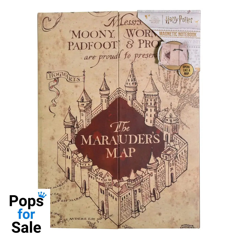 Harry Potter Magnetic A5 Notebook Marauders Map