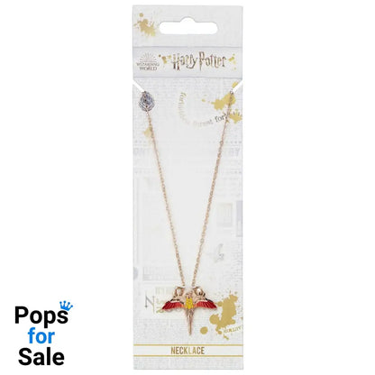 Harry Potter Necklace Fawkes (Gold plated)