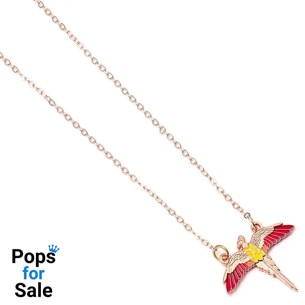 Harry Potter Necklace Fawkes (Gold plated)