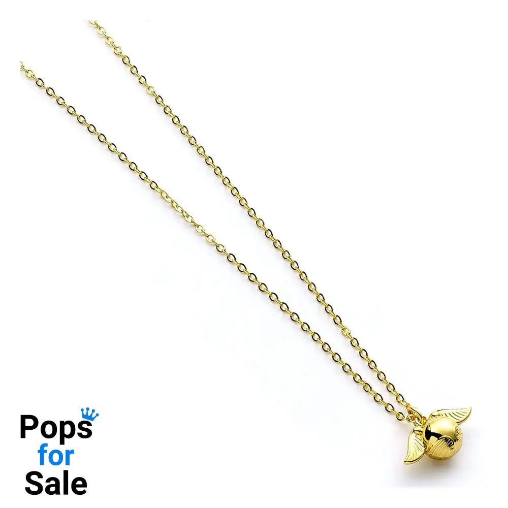 Harry Potter Necklace Golden Snitch Charm (Golden Tone)