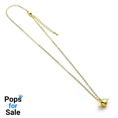 Harry Potter Necklace Golden Snitch Charm (Golden Tone)