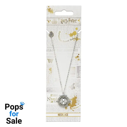 Harry Potter Necklace Time Turner Charm (Silver Tone)