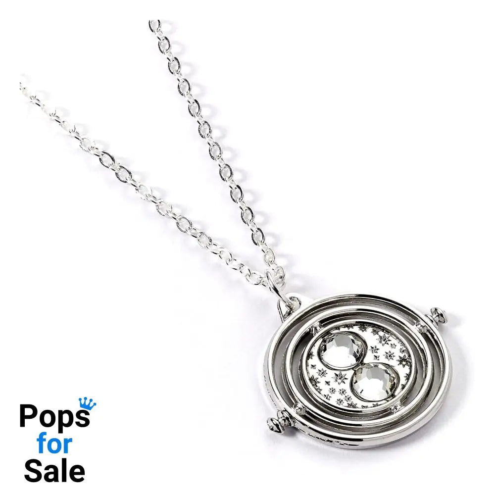 Harry Potter Necklace Time Turner Charm (Silver Tone)