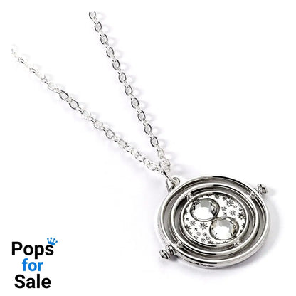 Harry Potter Necklace Time Turner Charm (Silver Tone)