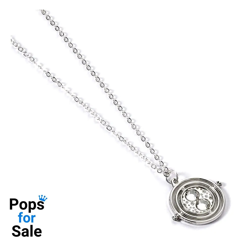 Harry Potter Necklace Time Turner Charm (Silver Tone)