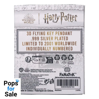 Harry Potter Necklace with Pendant Flying Key