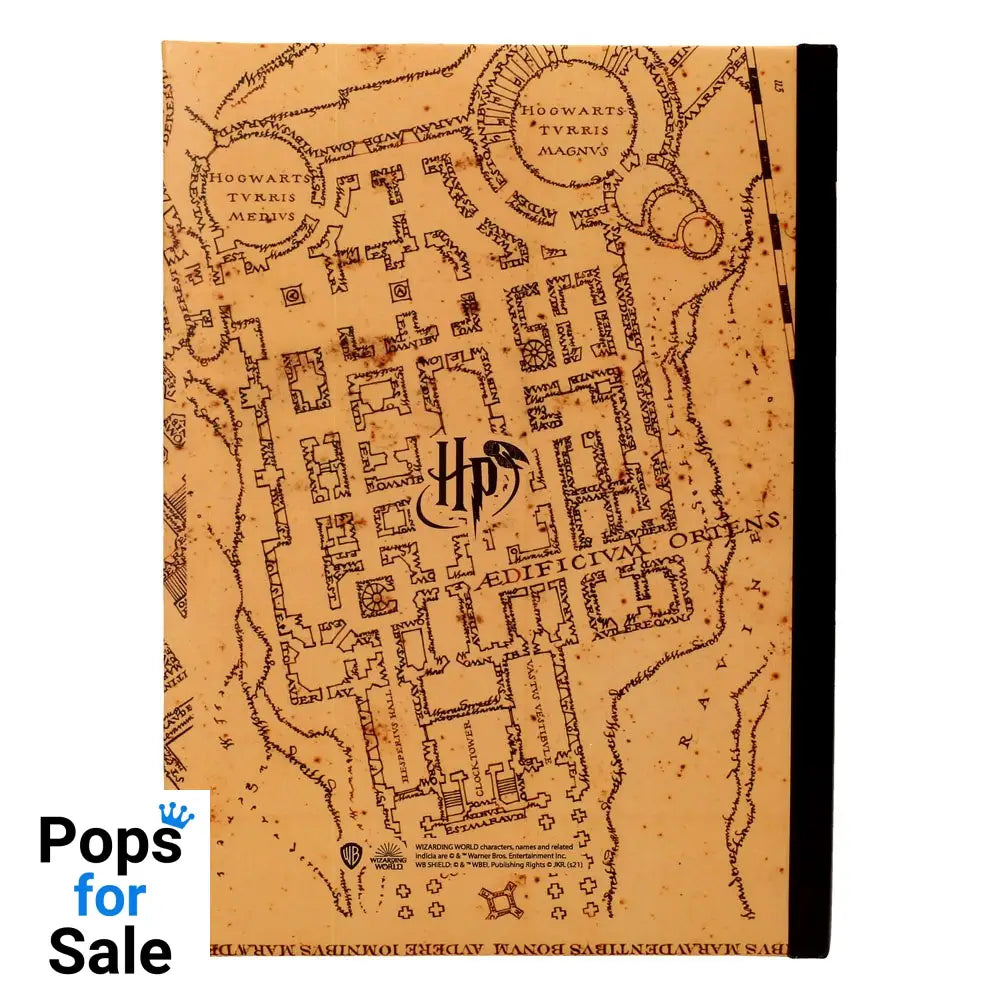 Harry Potter Notebook with Light Marauder's Map