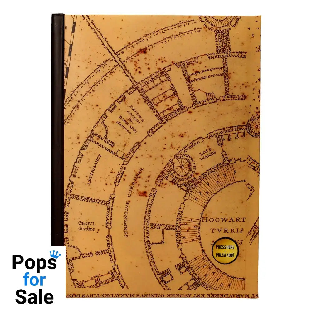 Harry Potter Notebook with Light Marauder's Map
