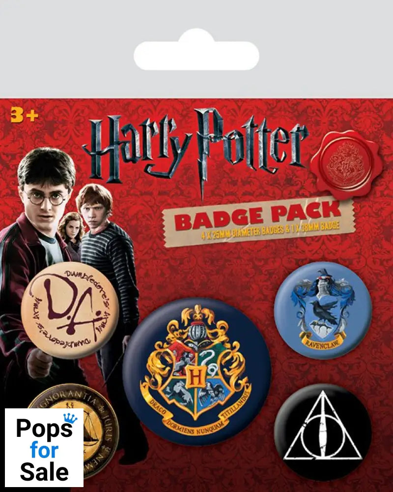 Harry Potter Pin-Back Buttons 5-Pack Hogwarts