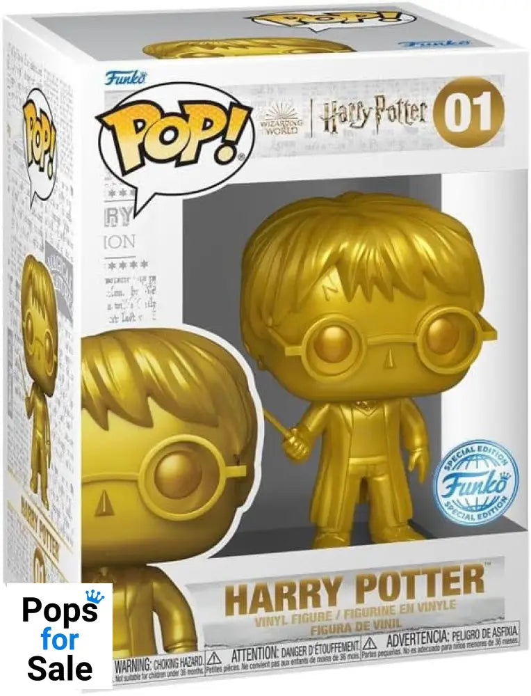 Harry Potter POP! Movies Vinyl Figure Gold Harry Potter *Exclusive Version* 9 cm