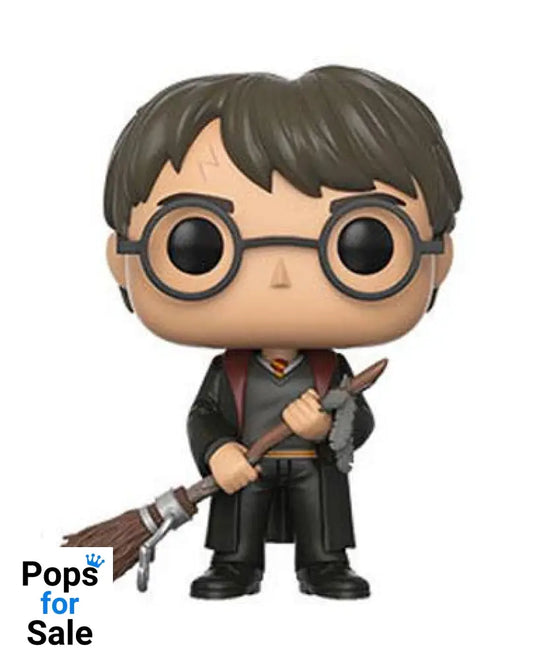 Harry Potter POP! Movies Vinyl Figure Harry with Firebolt & Feather 9 cm