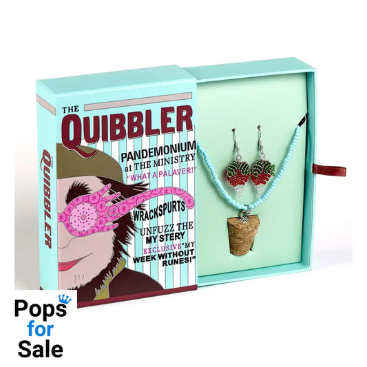 Harry Potter: Quidditch Luna Beaded Cork Charm Necklace and Radish Earrings Gift Set