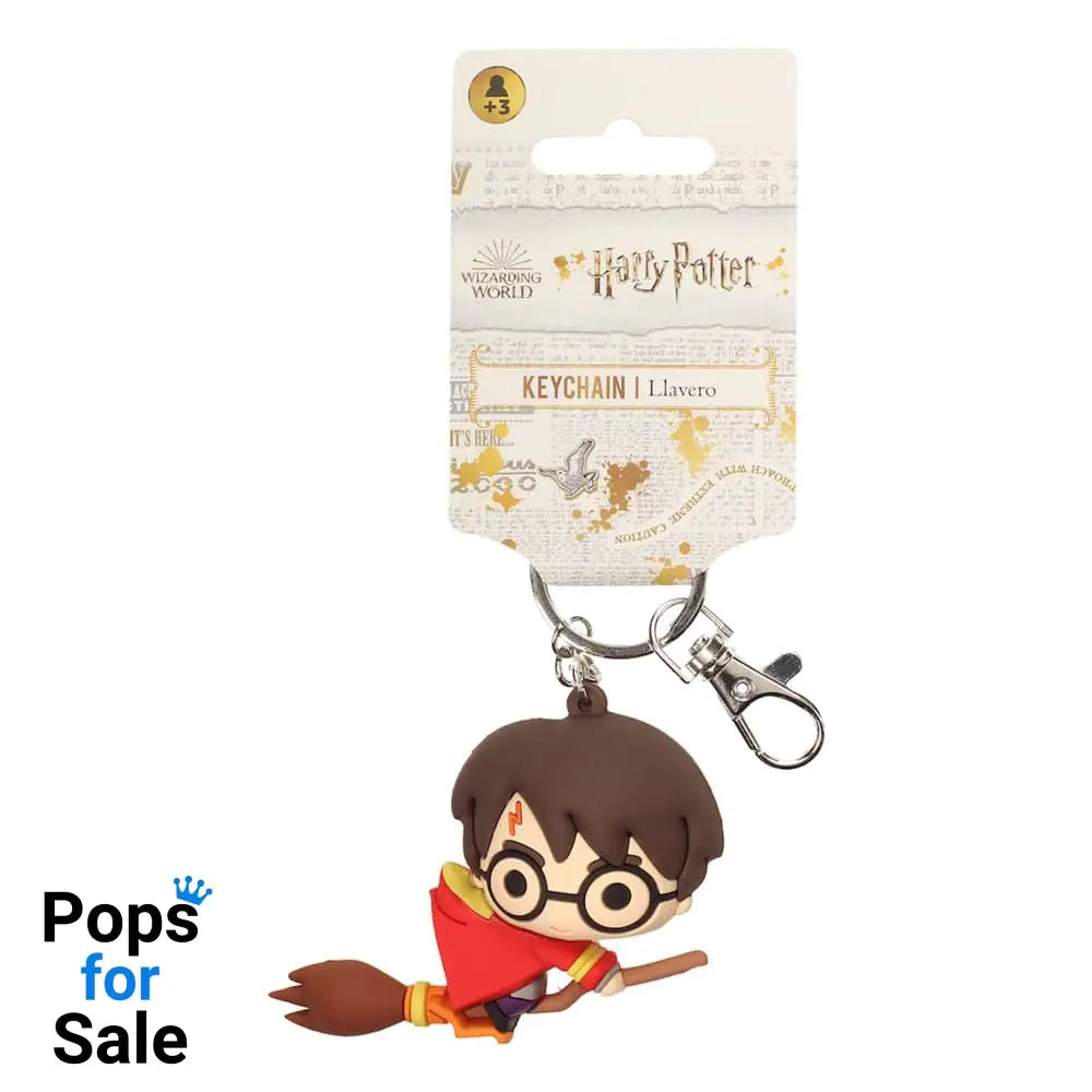 Harry Potter Rubber Keychain Harry Potter & Broomstick 7 cm