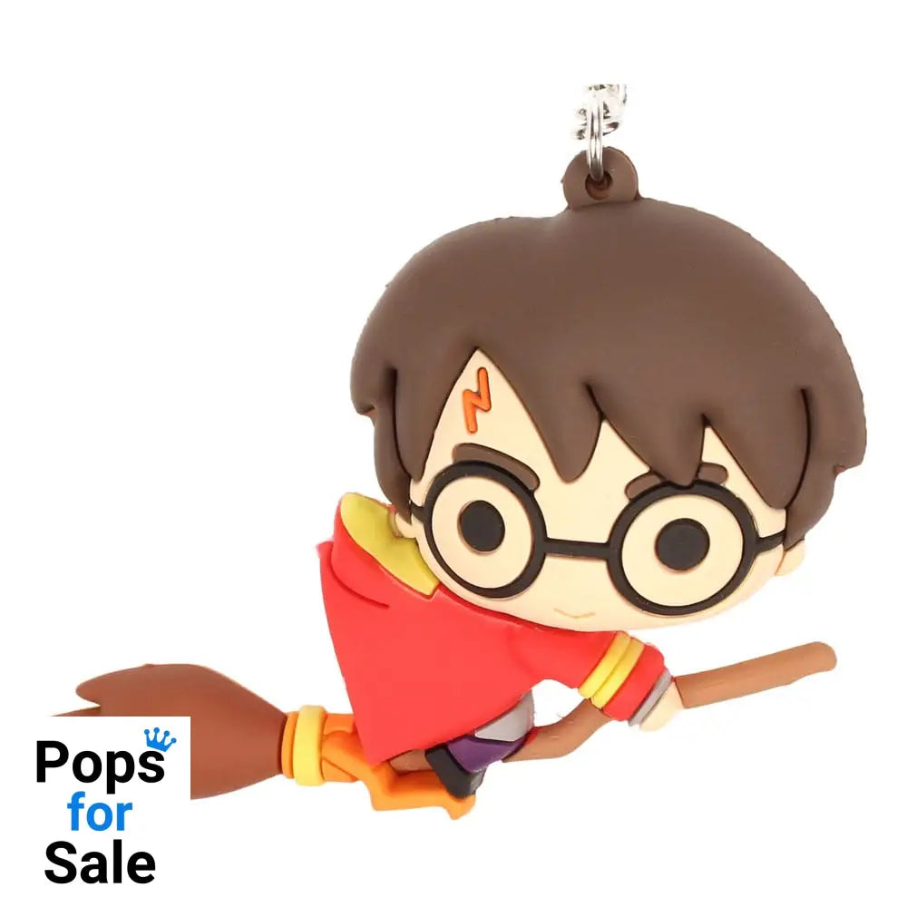 Harry Potter Rubber Keychain Harry Potter & Broomstick 7 cm
