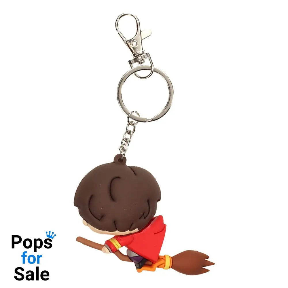 Harry Potter Rubber Keychain Harry Potter & Broomstick 7 cm