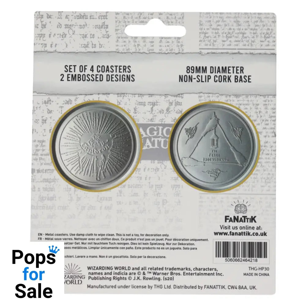 Harry Potter Set of 4 Embossed Metal Coasters Coasters
