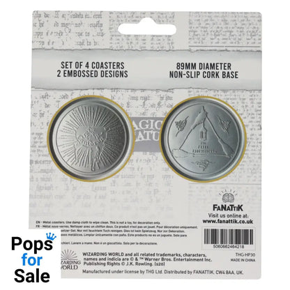Harry Potter Set of 4 Embossed Metal Coasters Coasters