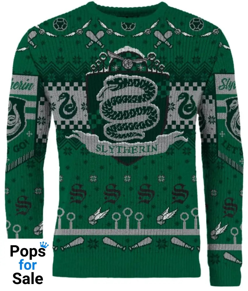 Harry Potter: Slytherin Quidditch Christmas Jumper (Size: XXXL)