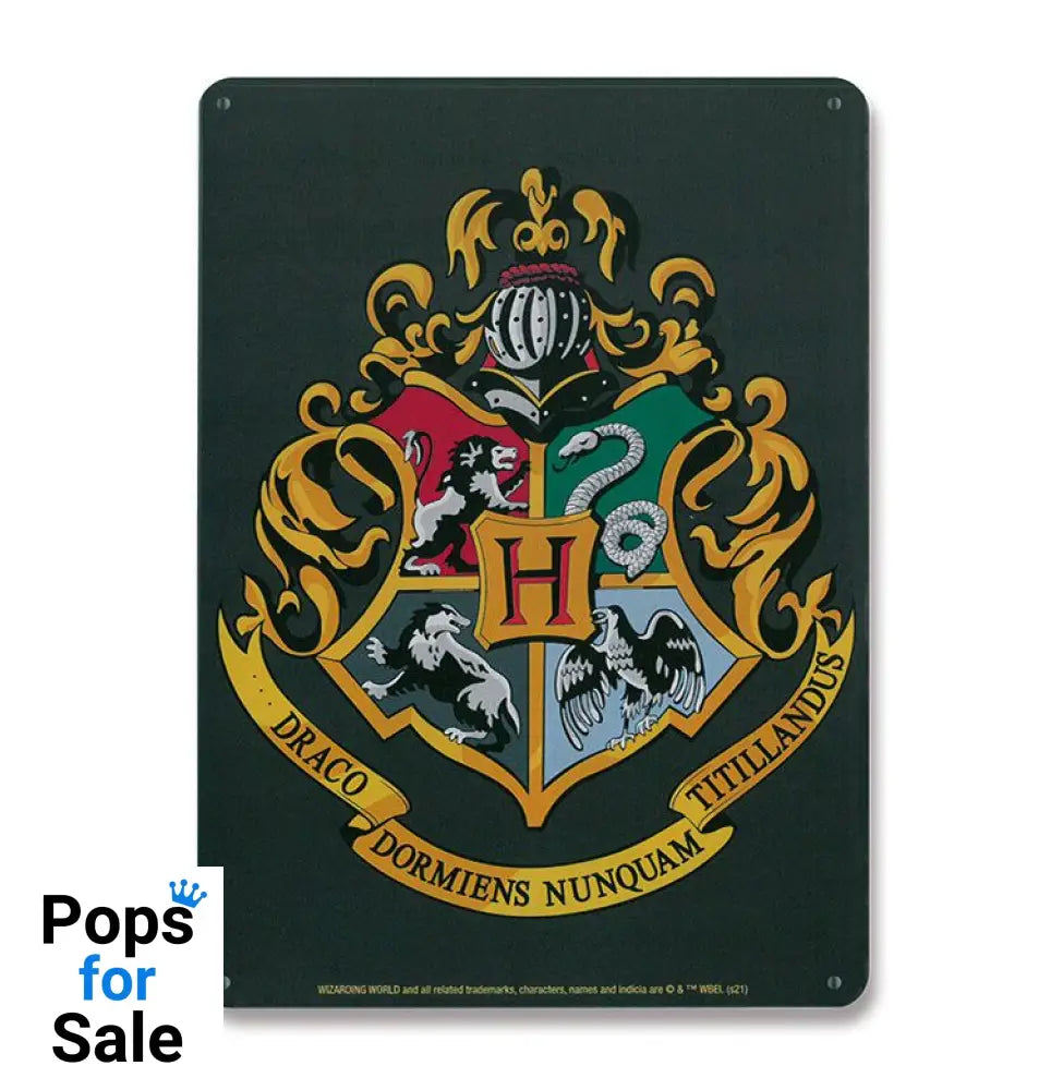 Harry Potter Tin Sign Hogwarts Logo 15 x 21 cm Tin signs