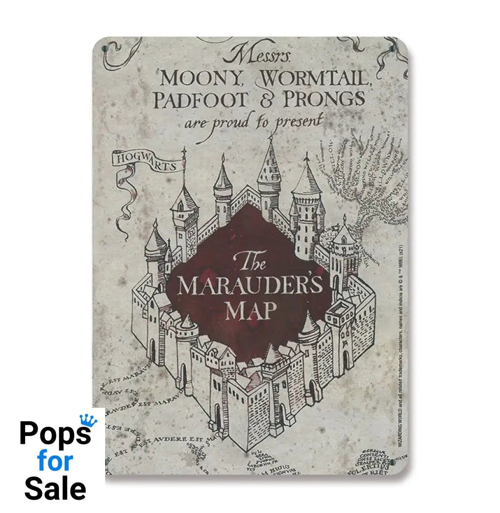 Harry Potter Tin Sign Marauders Map 15 x 21 cm Tin signs