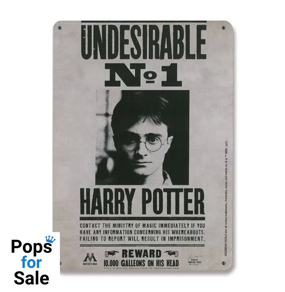 Harry Potter Tin Sign Undesirable No. 1 15 x 21 cm Tin signs