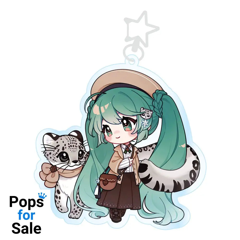 Hatsune Miku Acrylic Keychain Kawaii Winter Time Keyrings