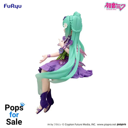Hatsune Miku Noodle Stopper PVC Statue Flower Fairy Cosmos Purple Color Ver. 14 cm