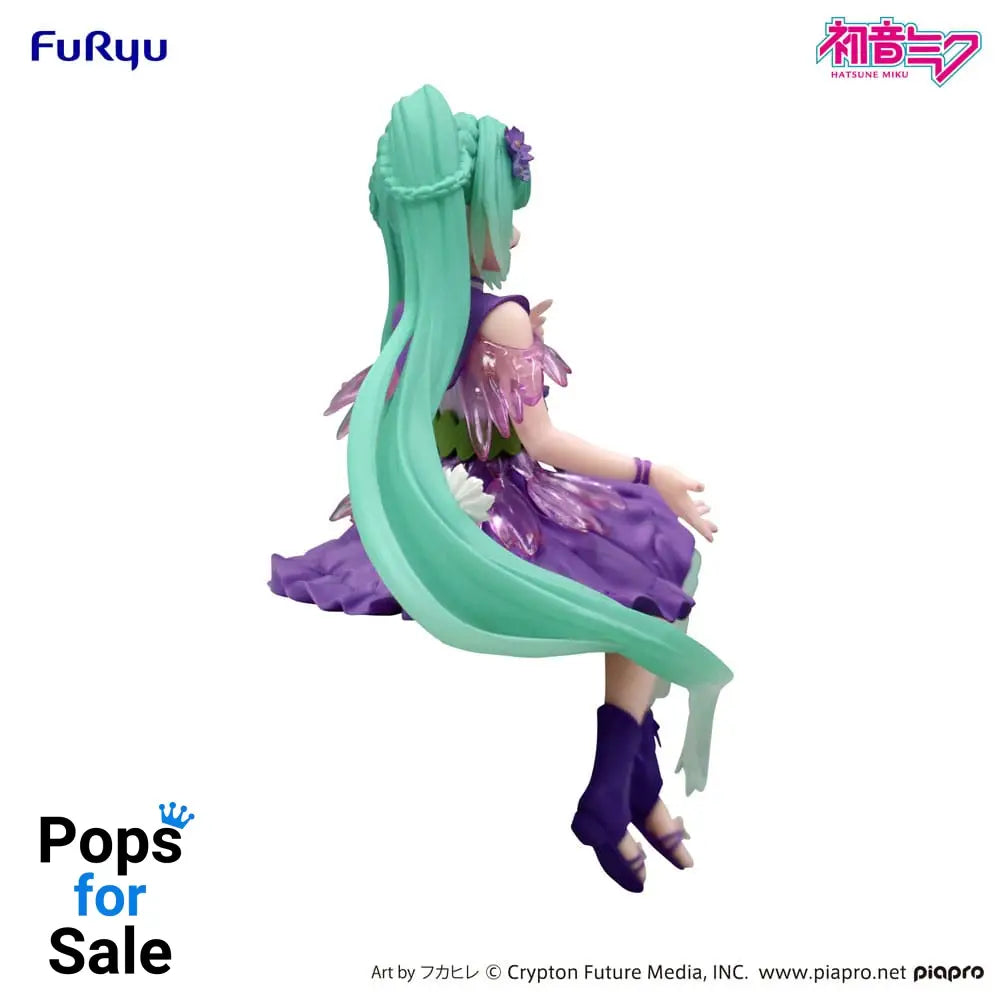 Hatsune Miku Noodle Stopper PVC Statue Flower Fairy Cosmos Purple Color Ver. 14 cm Statues