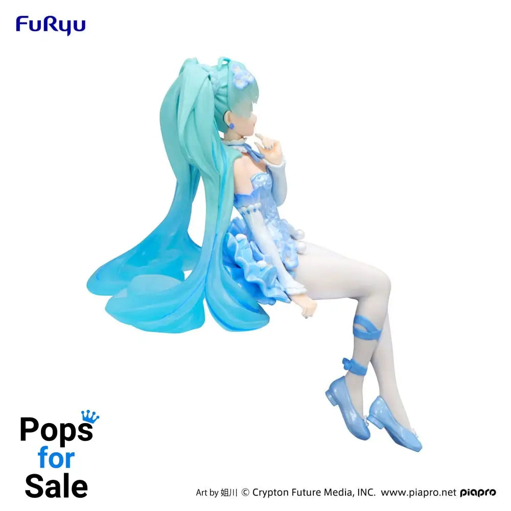 Hatsune Miku Noodle Stopper PVC Statue Flower Fairy Nemophila Pail Blue Color Ver. 15 cm Statues