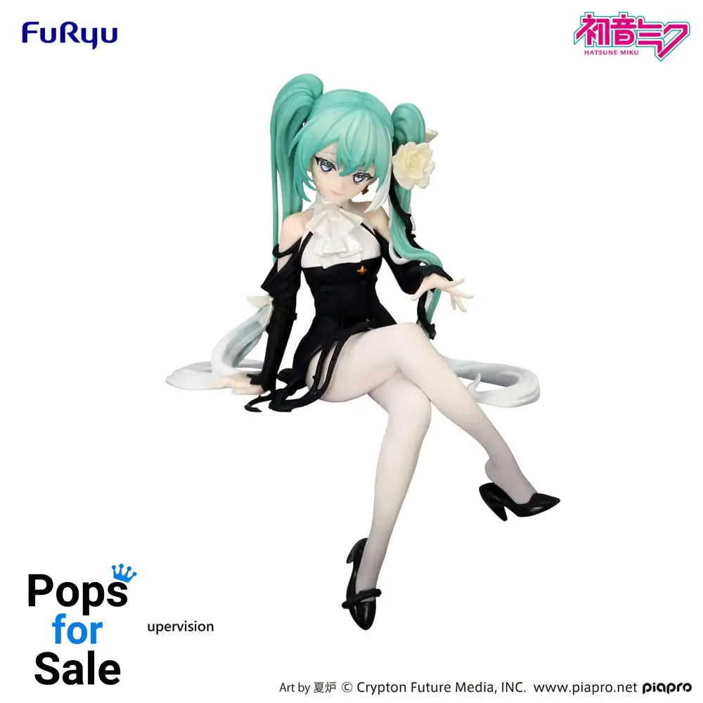 Hatsune Miku Noodle Stopper PVC Statue Flower Fairy White Rose 14 cm Statues
