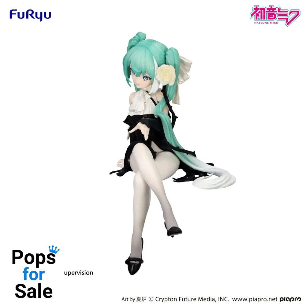 Hatsune Miku Noodle Stopper PVC Statue Flower Fairy White Rose 14 cm