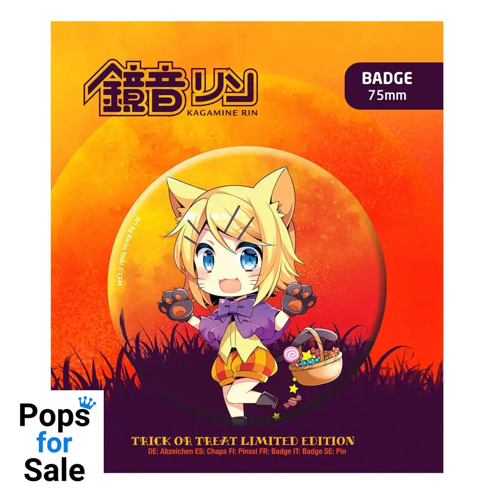 Hatsune Miku Pin Badge Halloween Limited Edition Kagamine Rin